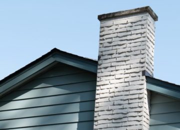 a brick chimney.