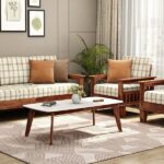 wooden sofa