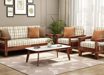 wooden sofa