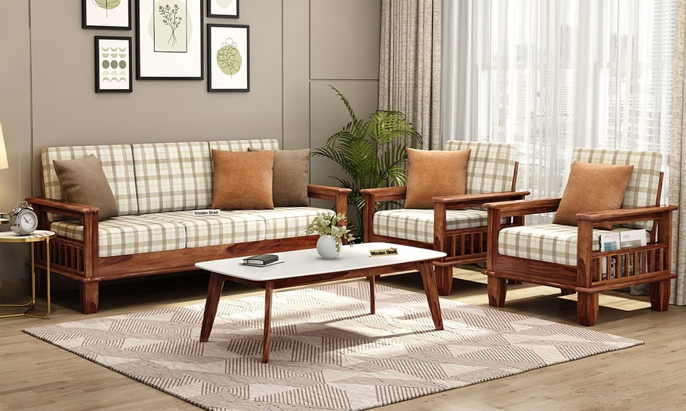 wooden sofa